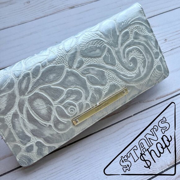 BRAHMIN Ady Wallet White Assorted Genuine Leather - 1 - Picture 3 of 10